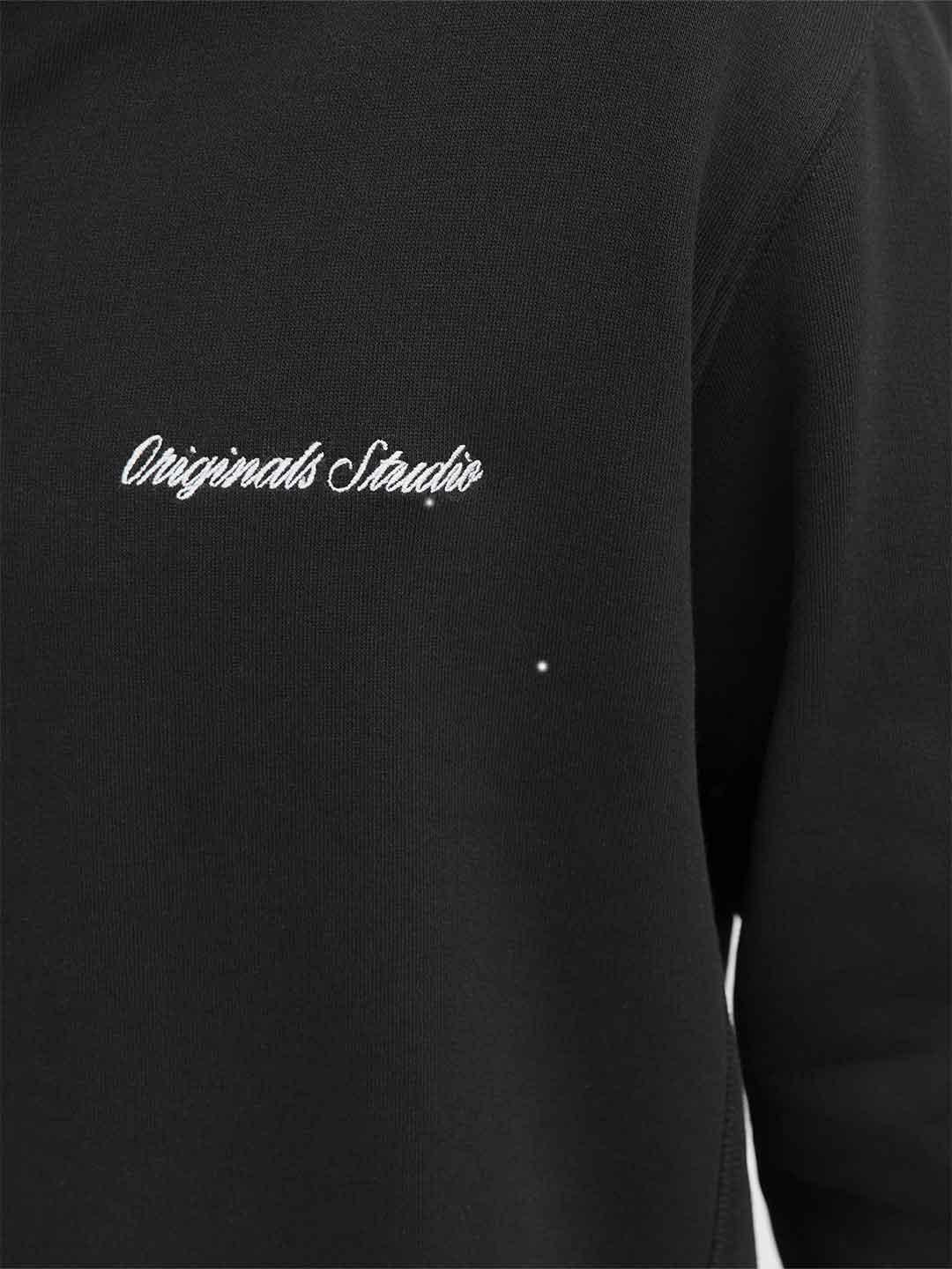 Jack & Jones felpa nero in pile con zip