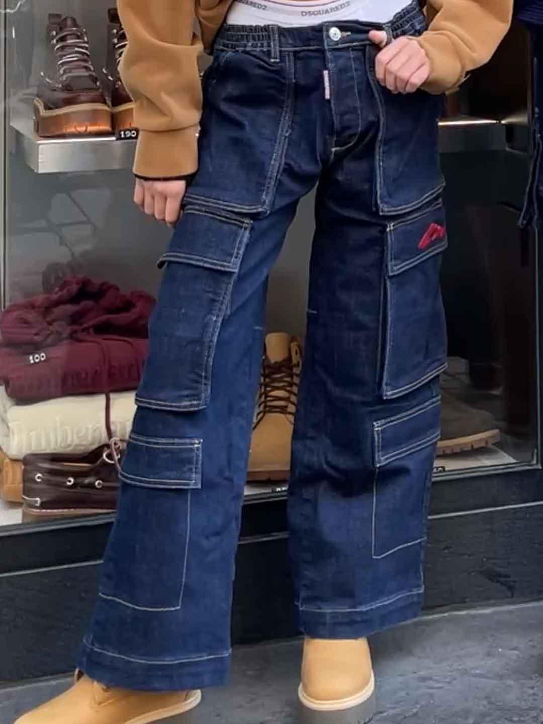 Dsquared 2 jeans kids blu cargo