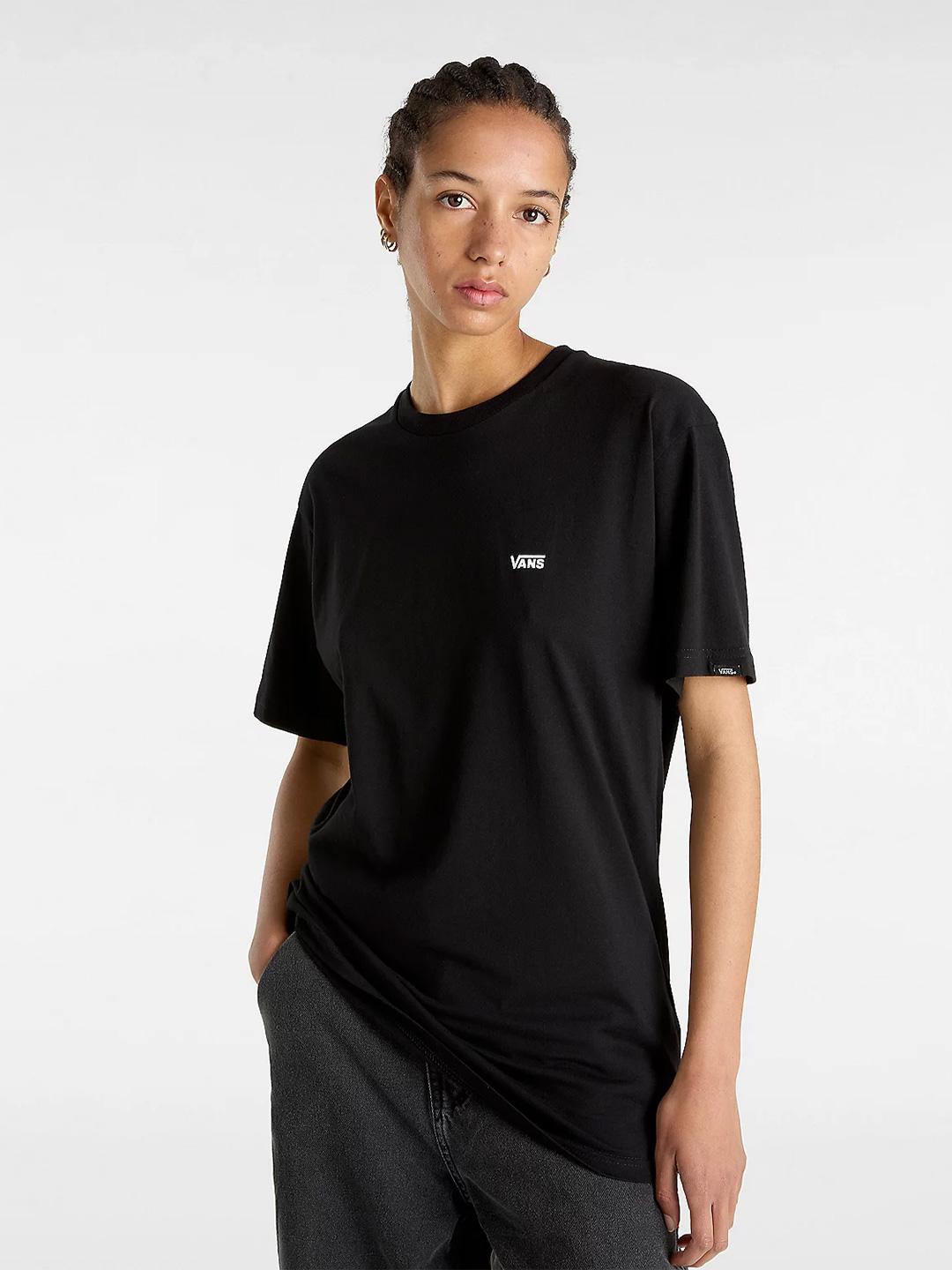 Vans Left Chest t-shirt nero con logo bianco