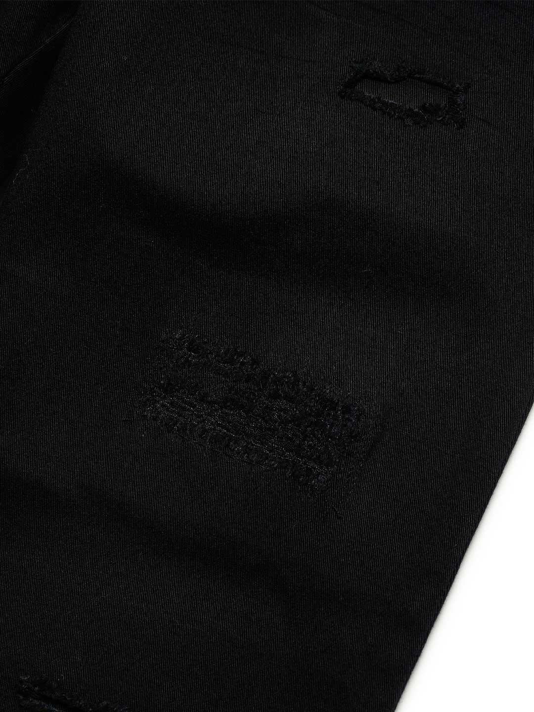 Dsquared 2 pantaloni kids nero stretch effetto vissuto