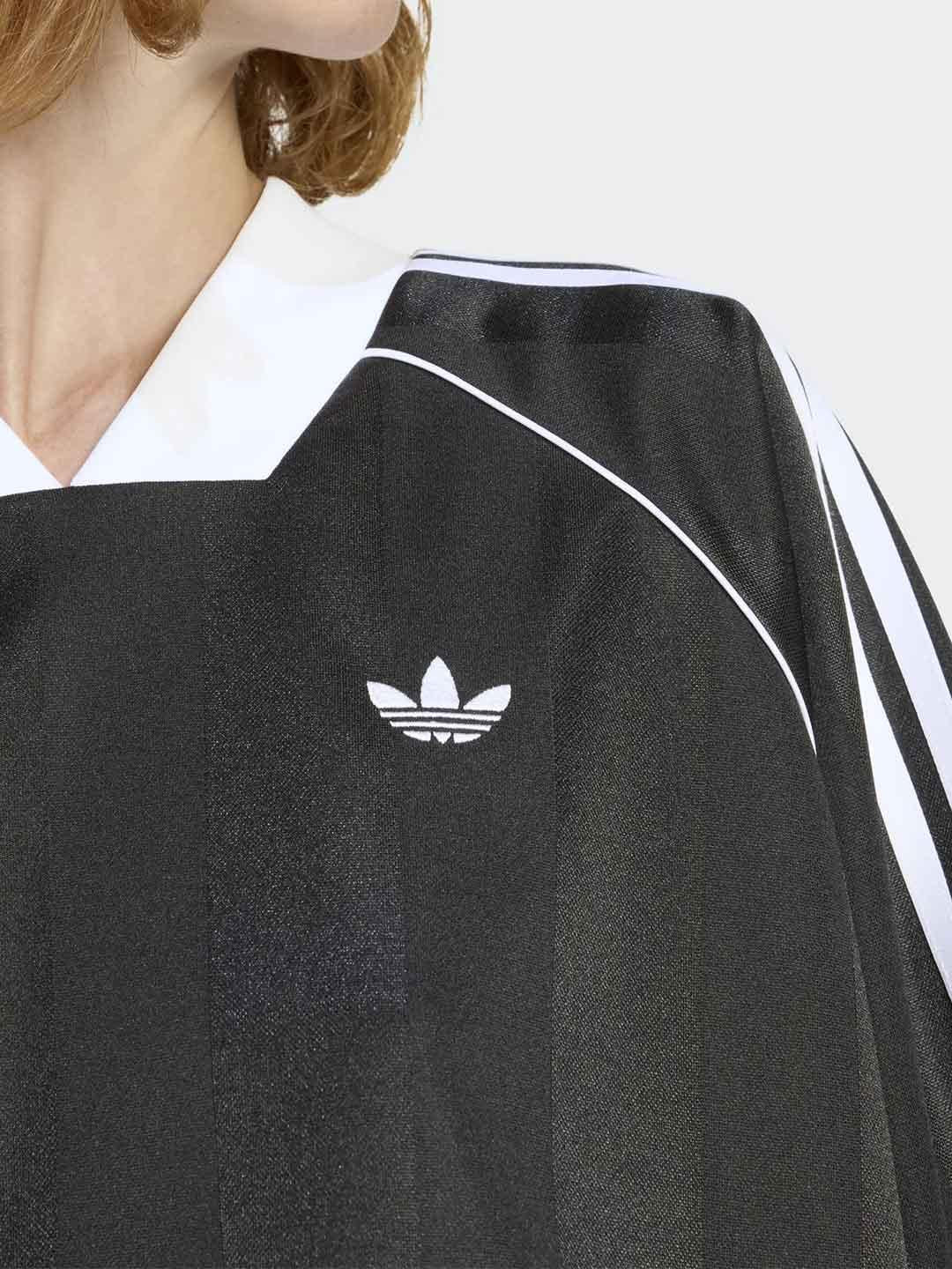 Adidas t-shirt nero collo a contrasto
