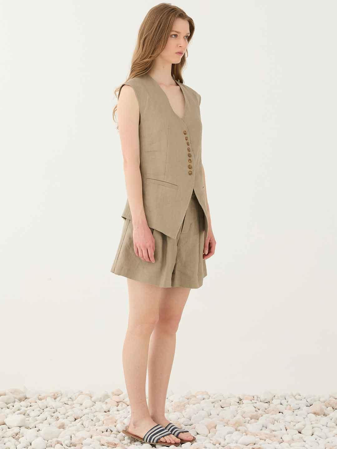 Eleh shorts beige in lino