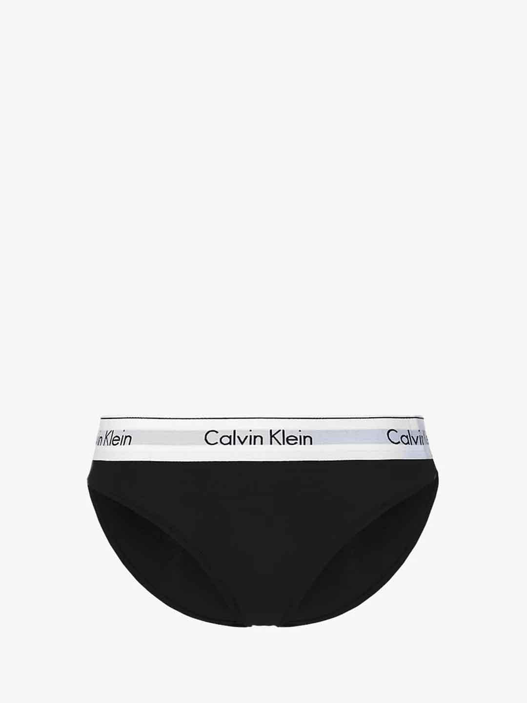 Calvin Klein slip nero sgambato vita media