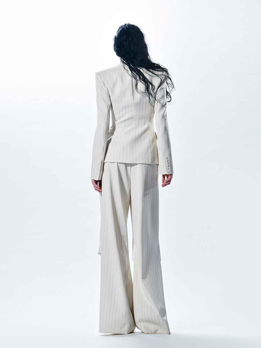 Aniye By Miriam pantalone panna gessato<BR/>