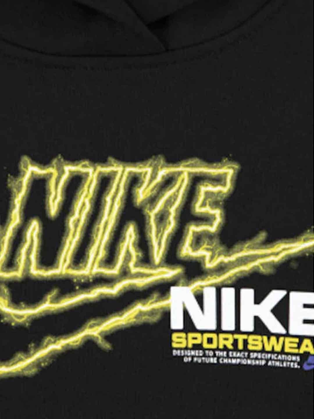 Nike coordinato kids nero con logo giallo