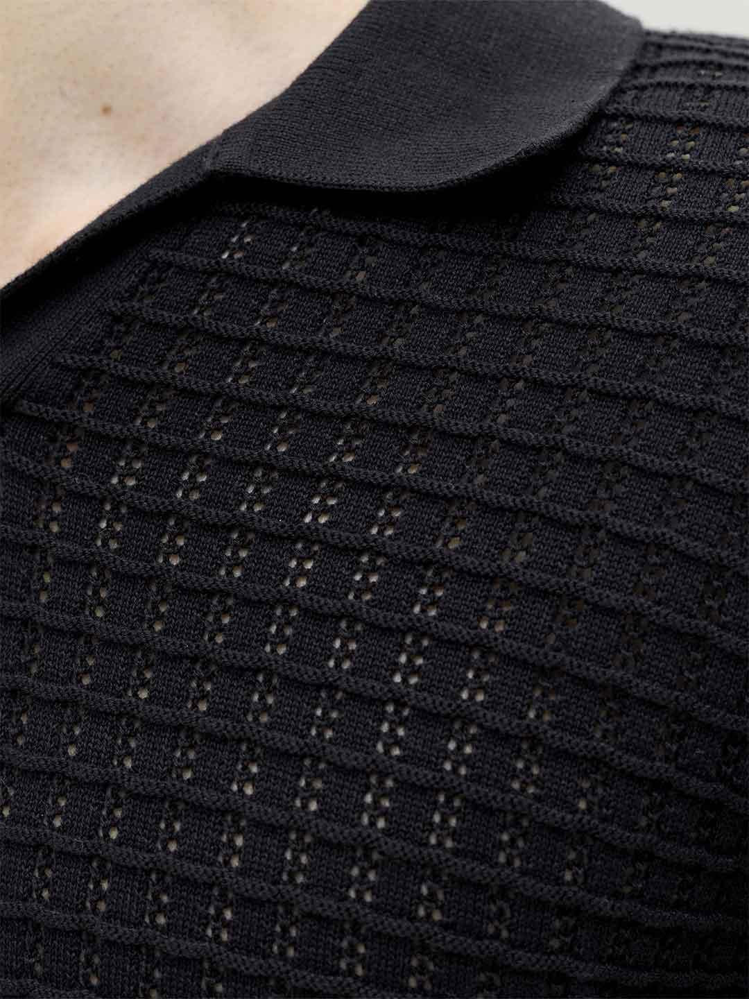 Jack & Jones polo nero in maglia