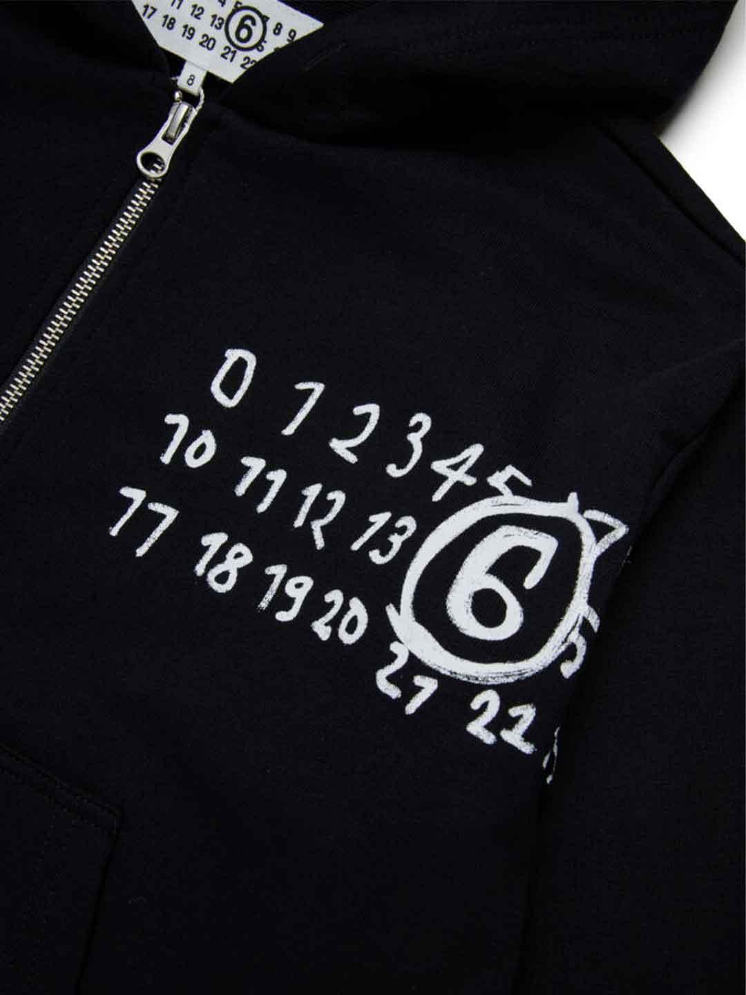 Maison Margiela felpa nero con zip