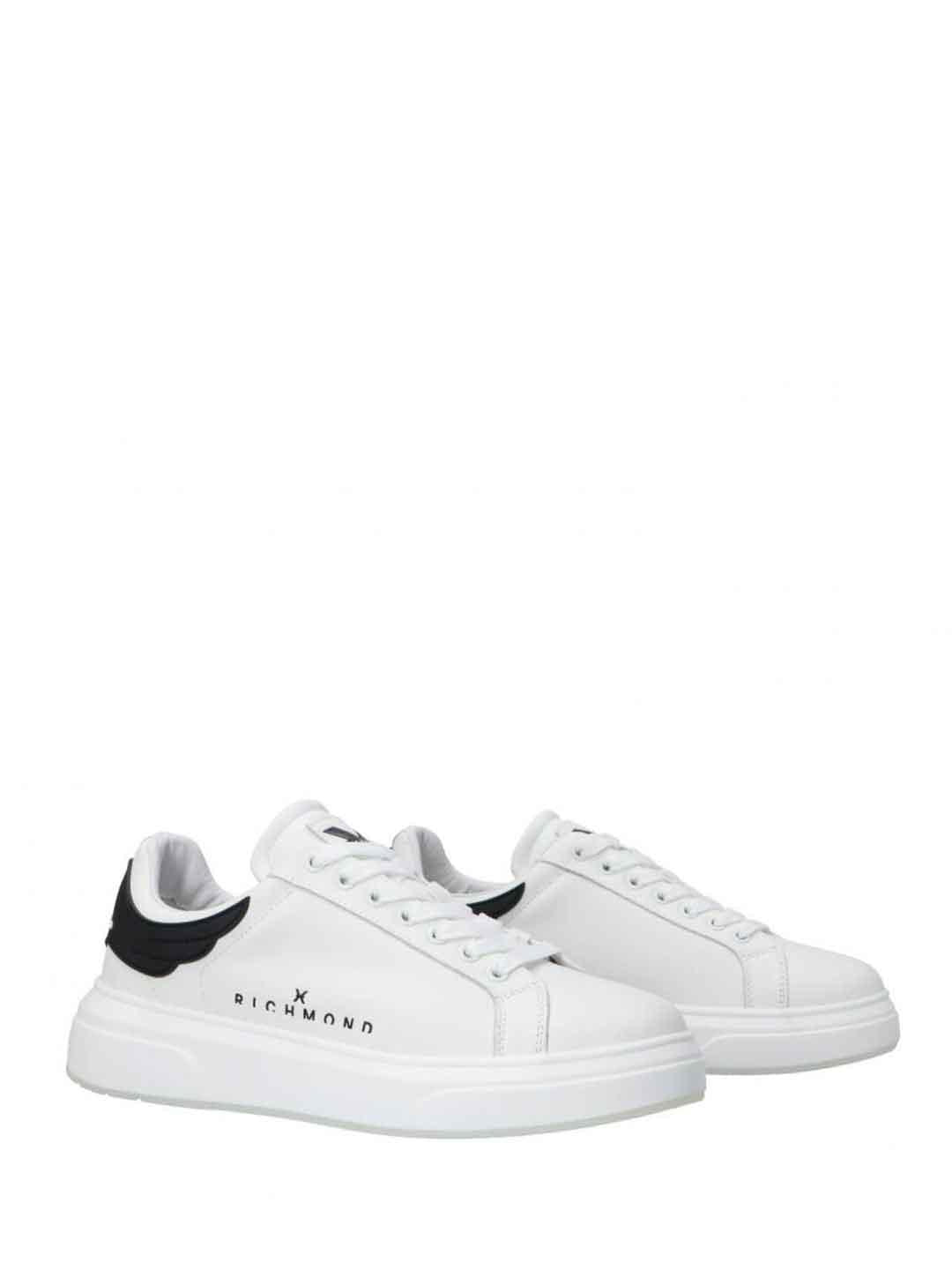 John Richmond 29100 CPA sneakers bianco con tab nero