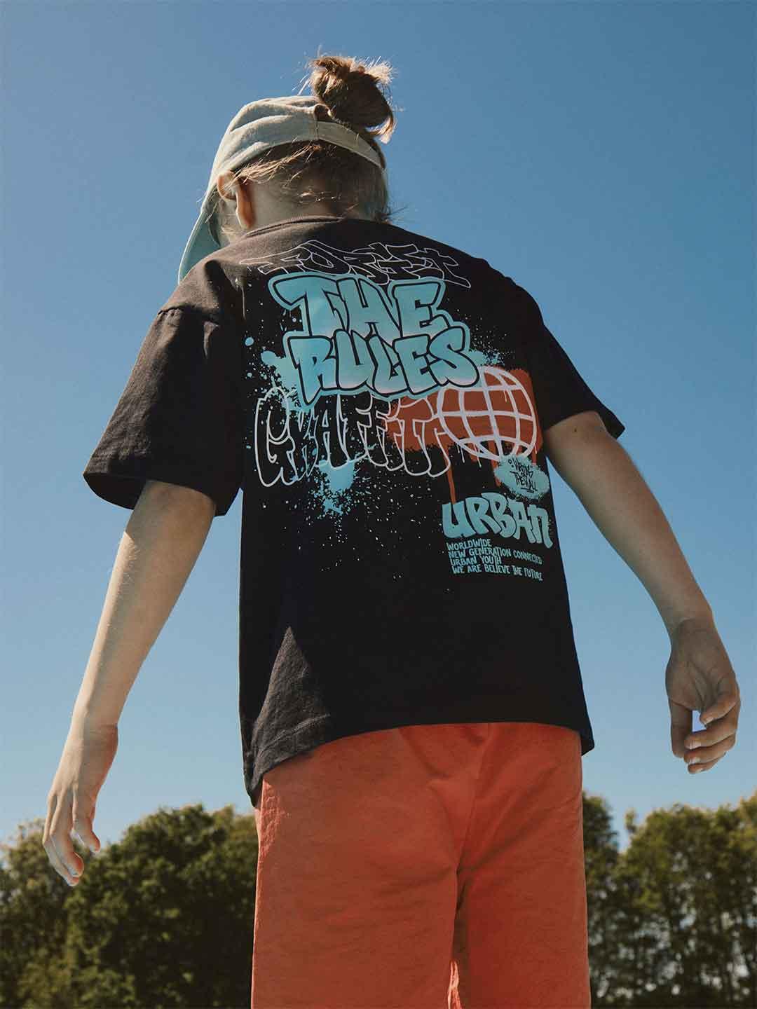 Name It t-shirt kids nero con stampa