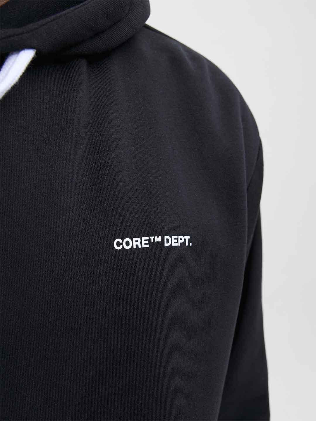 Jack & Jones felpe nero con cappuccio