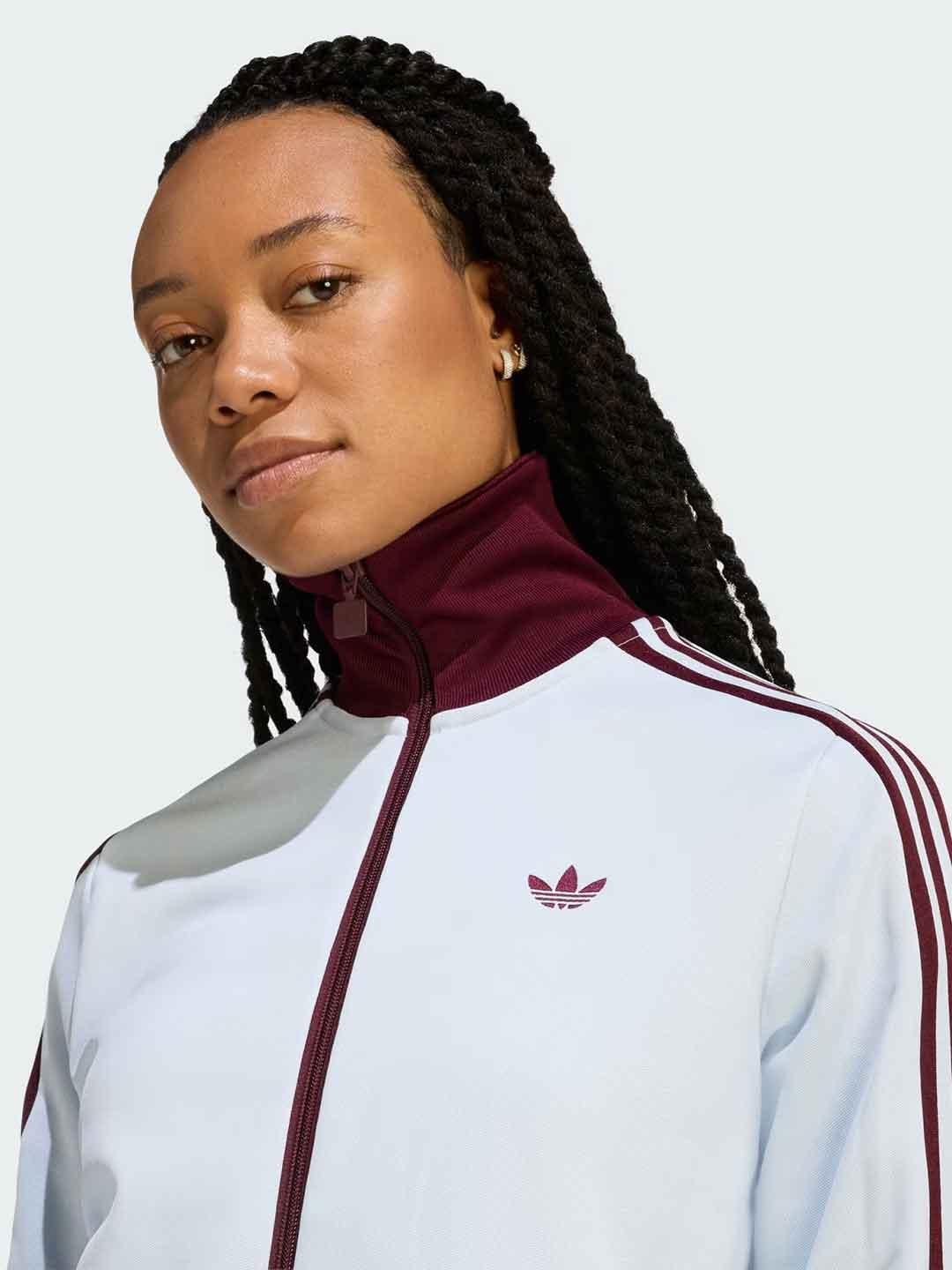 Adidas felpa celeste con bande bordeaux