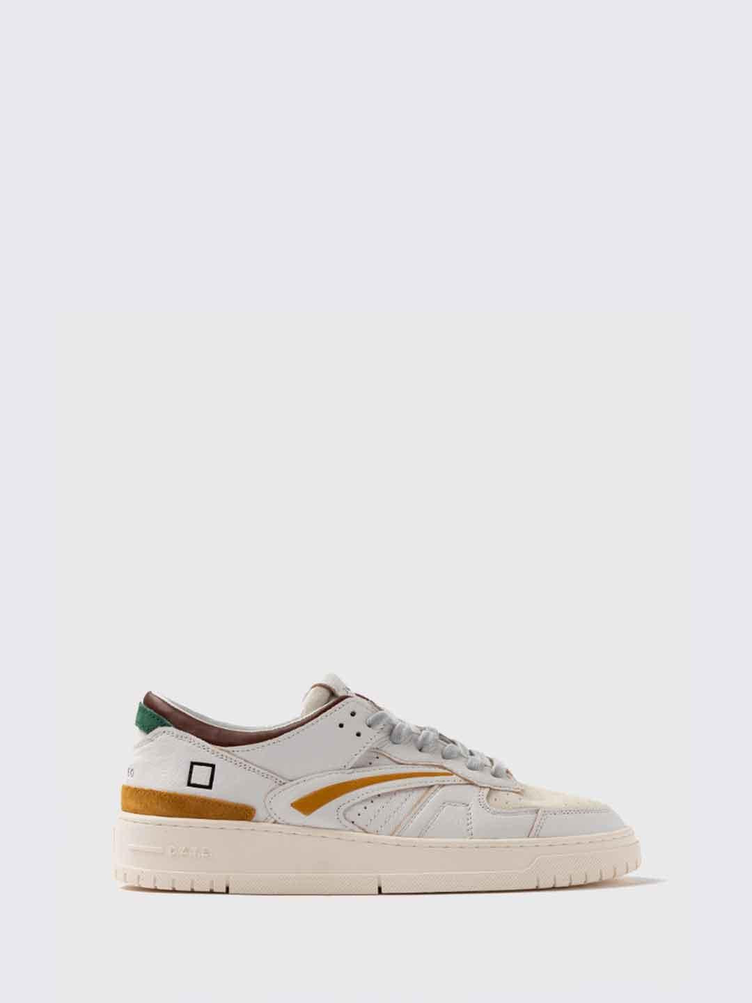 D.AT.E. Torneo Colored sneakers bianco con tab bordeaux