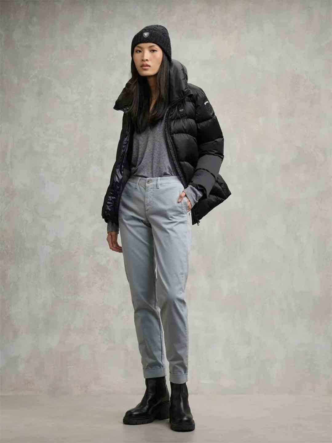 Blauer Maryland piumino nero collo ampio