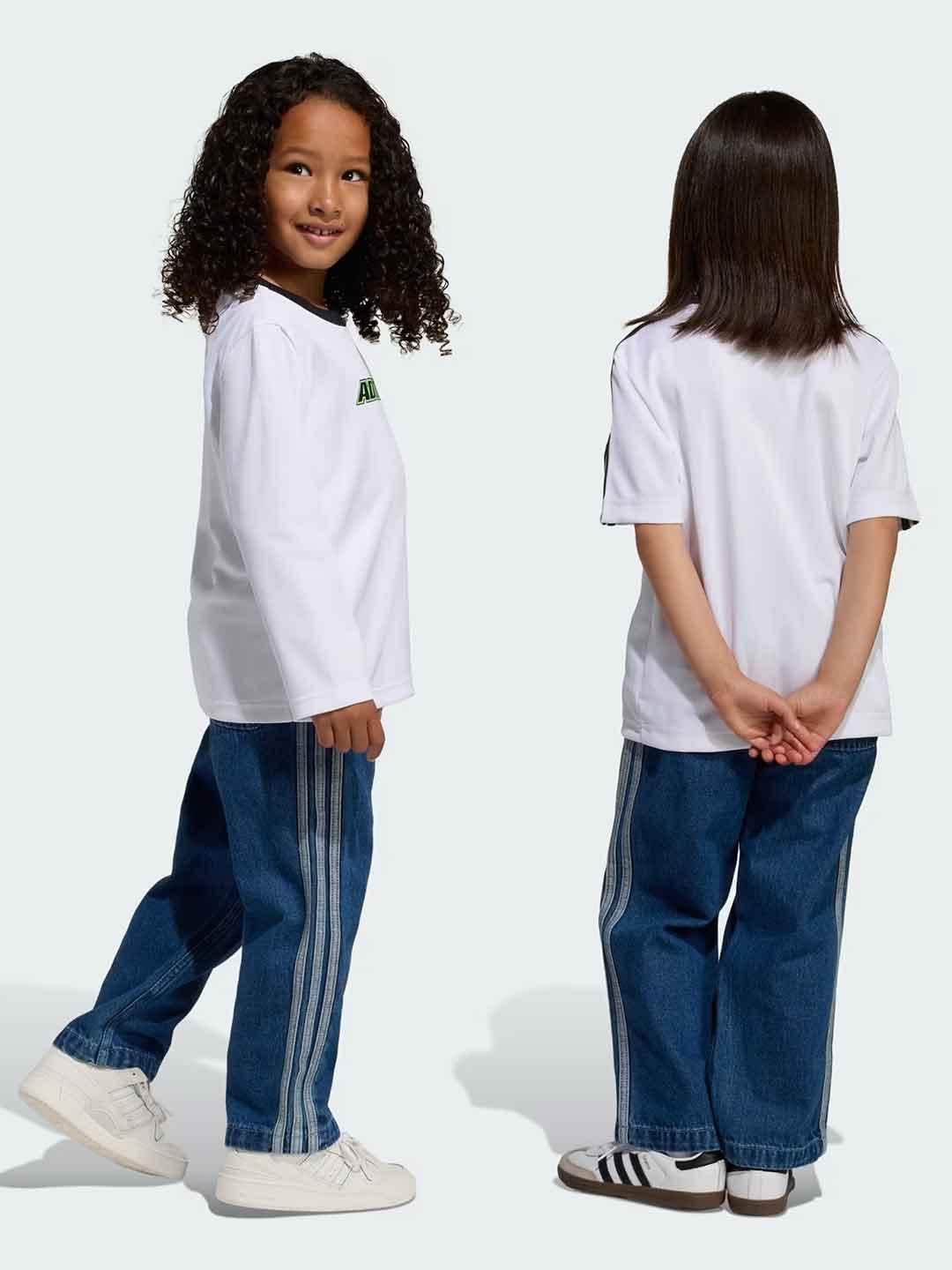 Adidas Firebird jeans kids blu