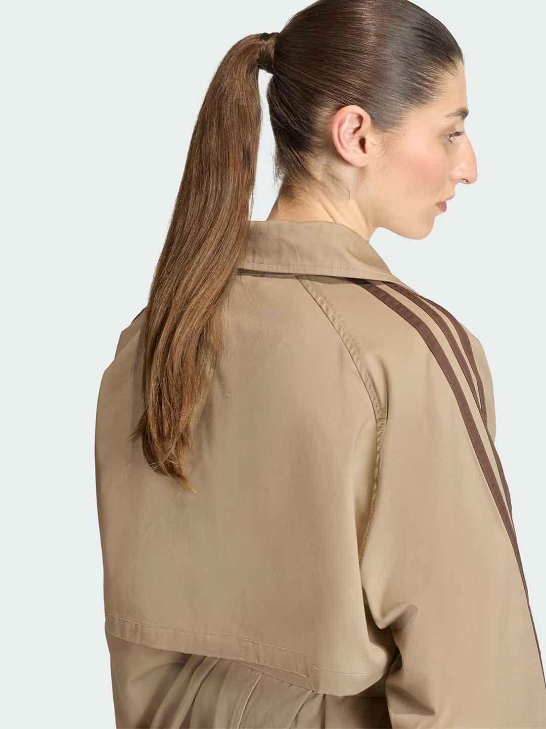 Adidas trench beige lungo