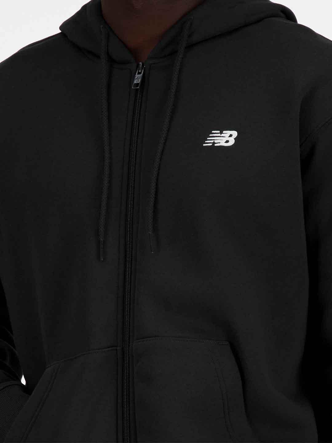 New Balance felpa nero con zip e cappuccio