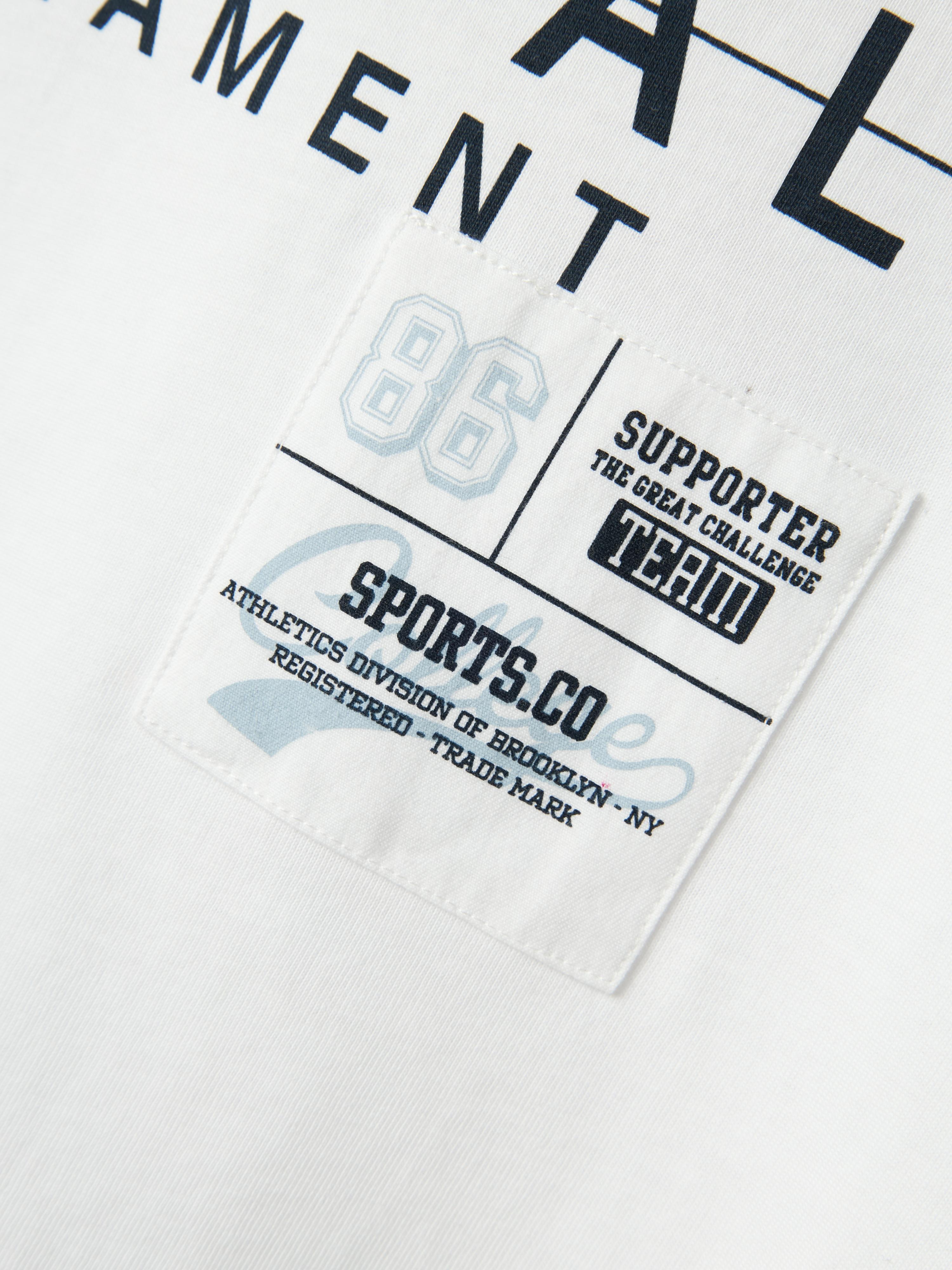 Name It t-shirt kids bianco grafica baseball