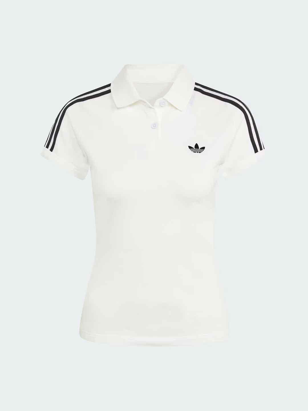 Adidas 3 stripes polo bianco