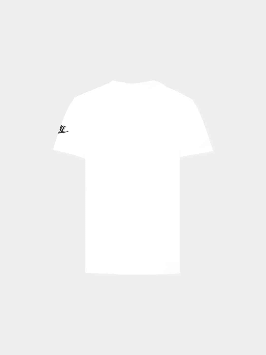 Nike t-shirt kids bianco con logo nero