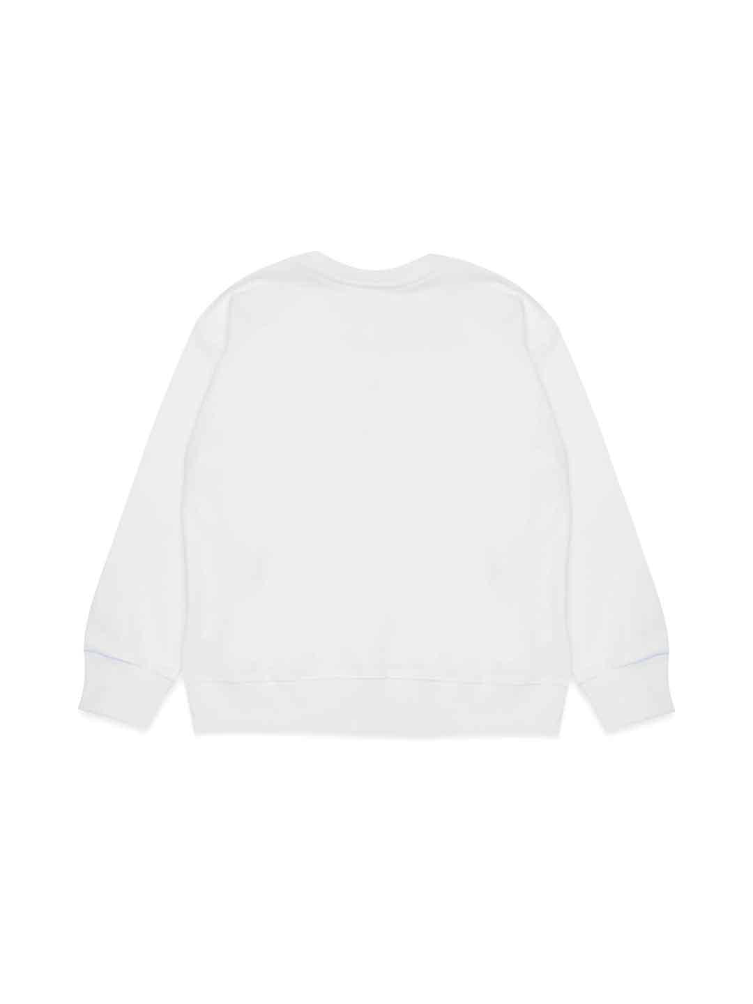 Maison Margiela felpa bianco con logo numerico