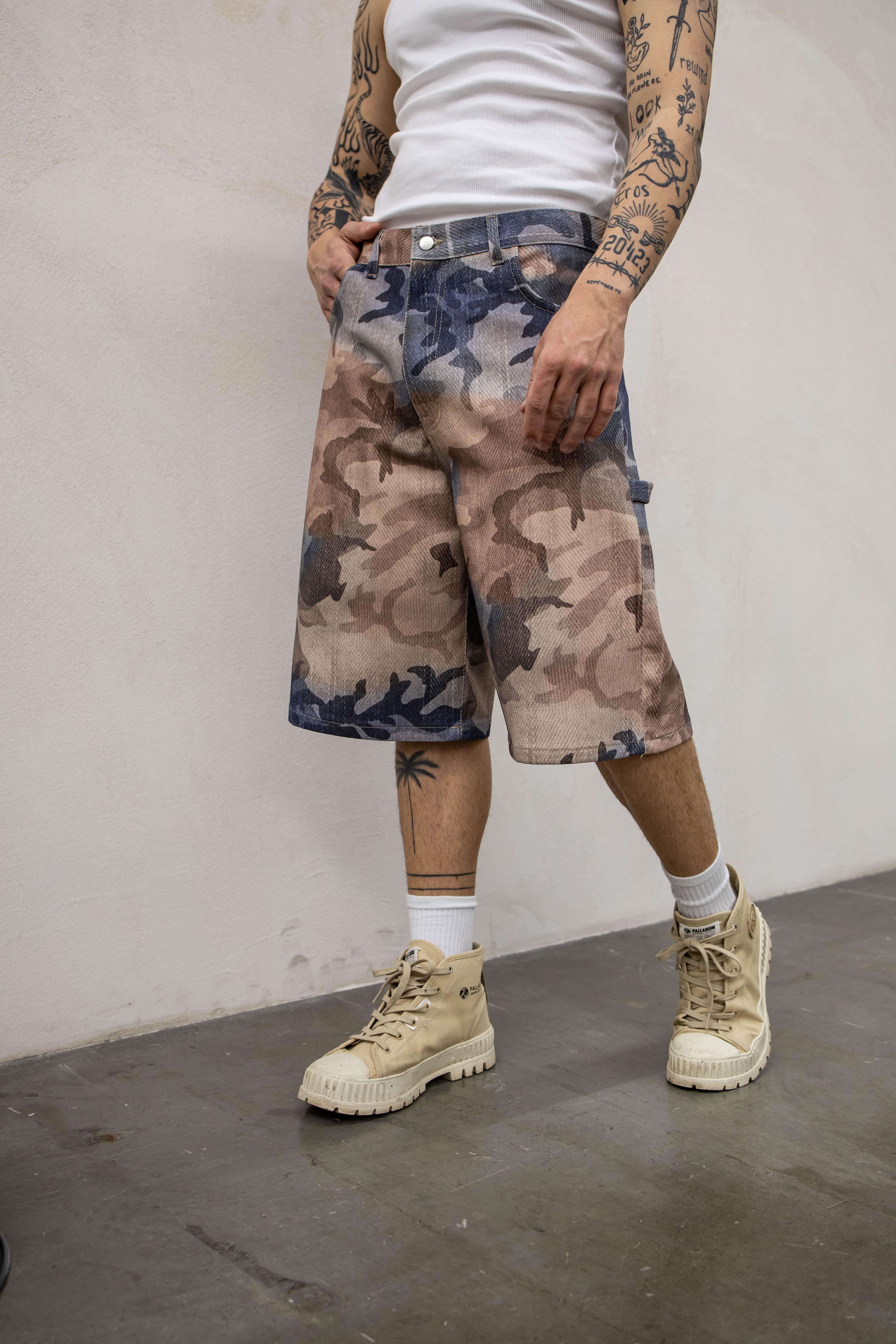 Present Day bermuda beige mimetico