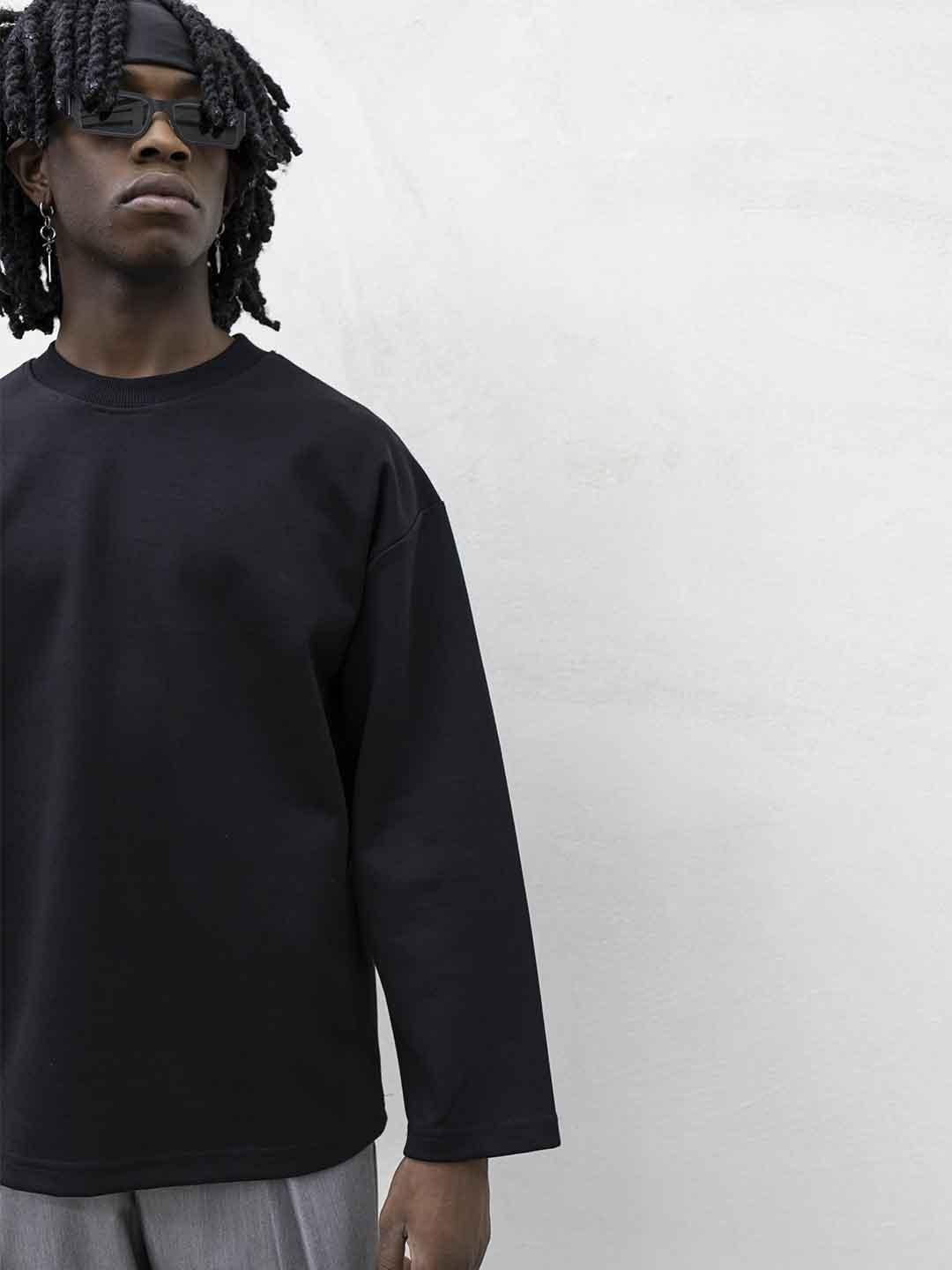 Present Day Long Perfect t-shirt nero maniche lunghe