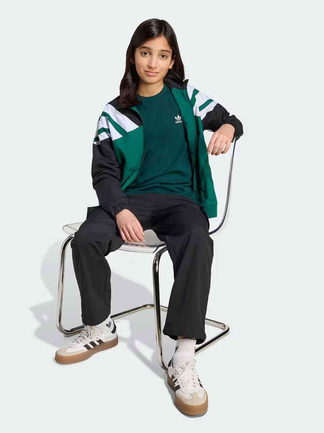 Adidas felpa kids verde con zip