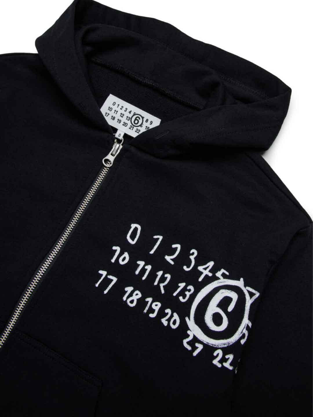 Maison Margiela felpa nero con zip
