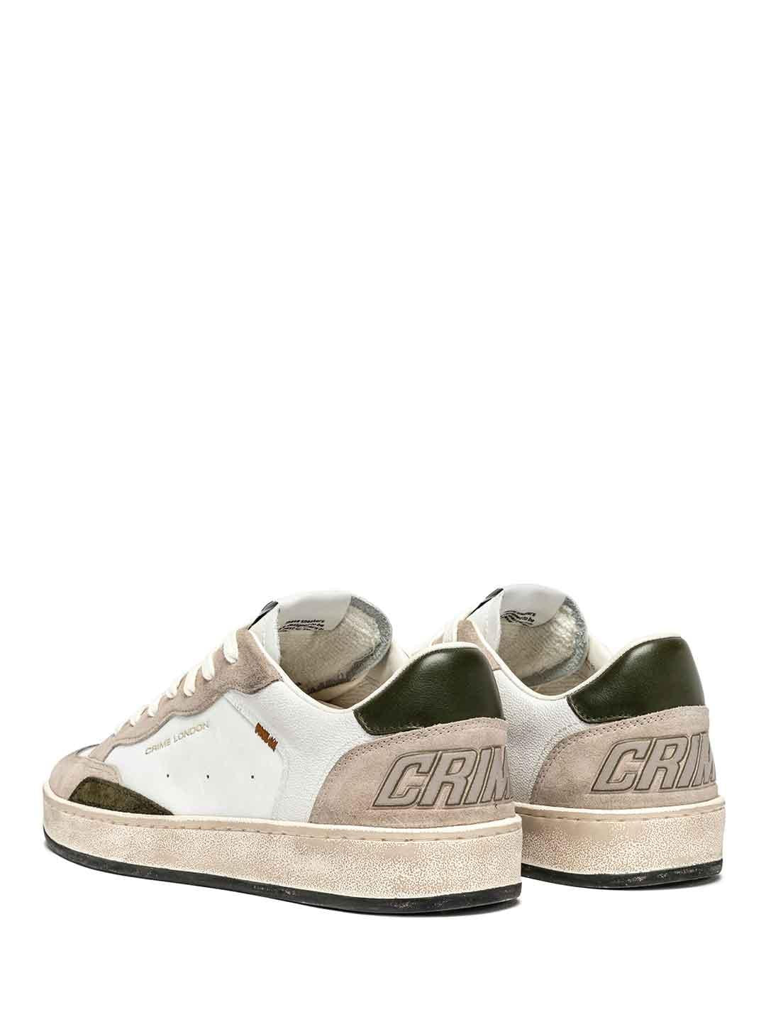 Crime Chelsea sneakers bianco con tab verde