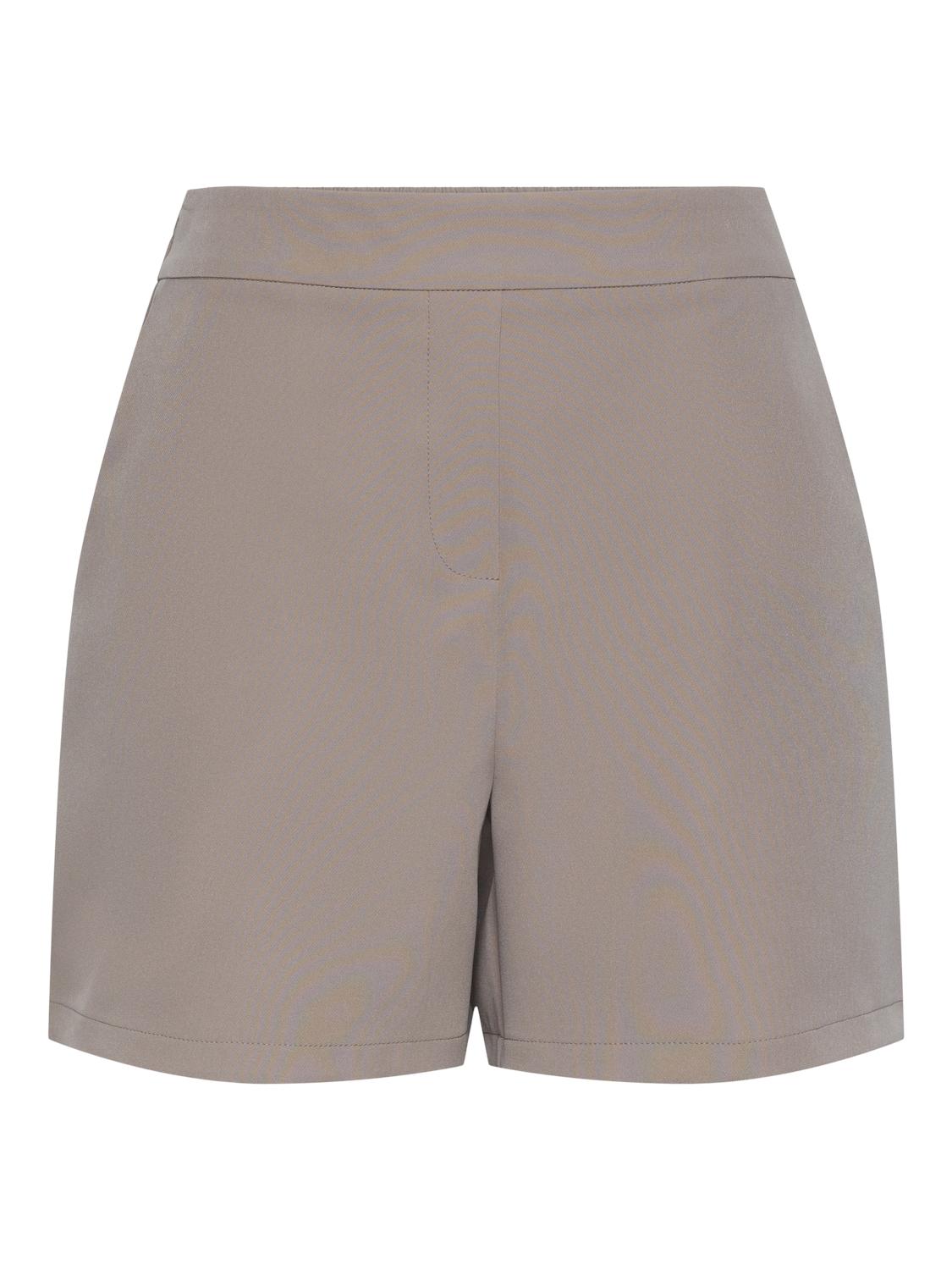 Pieces bermuda beige vita alta