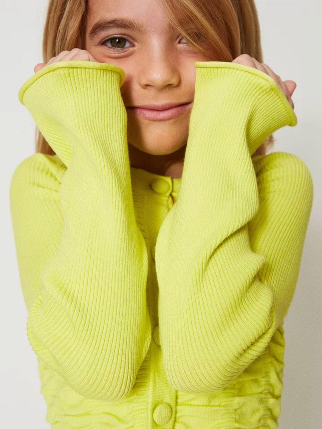 Twinset cardigan kids giallo