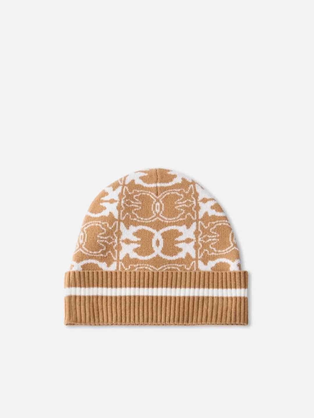 Pinko cappello beige con logo