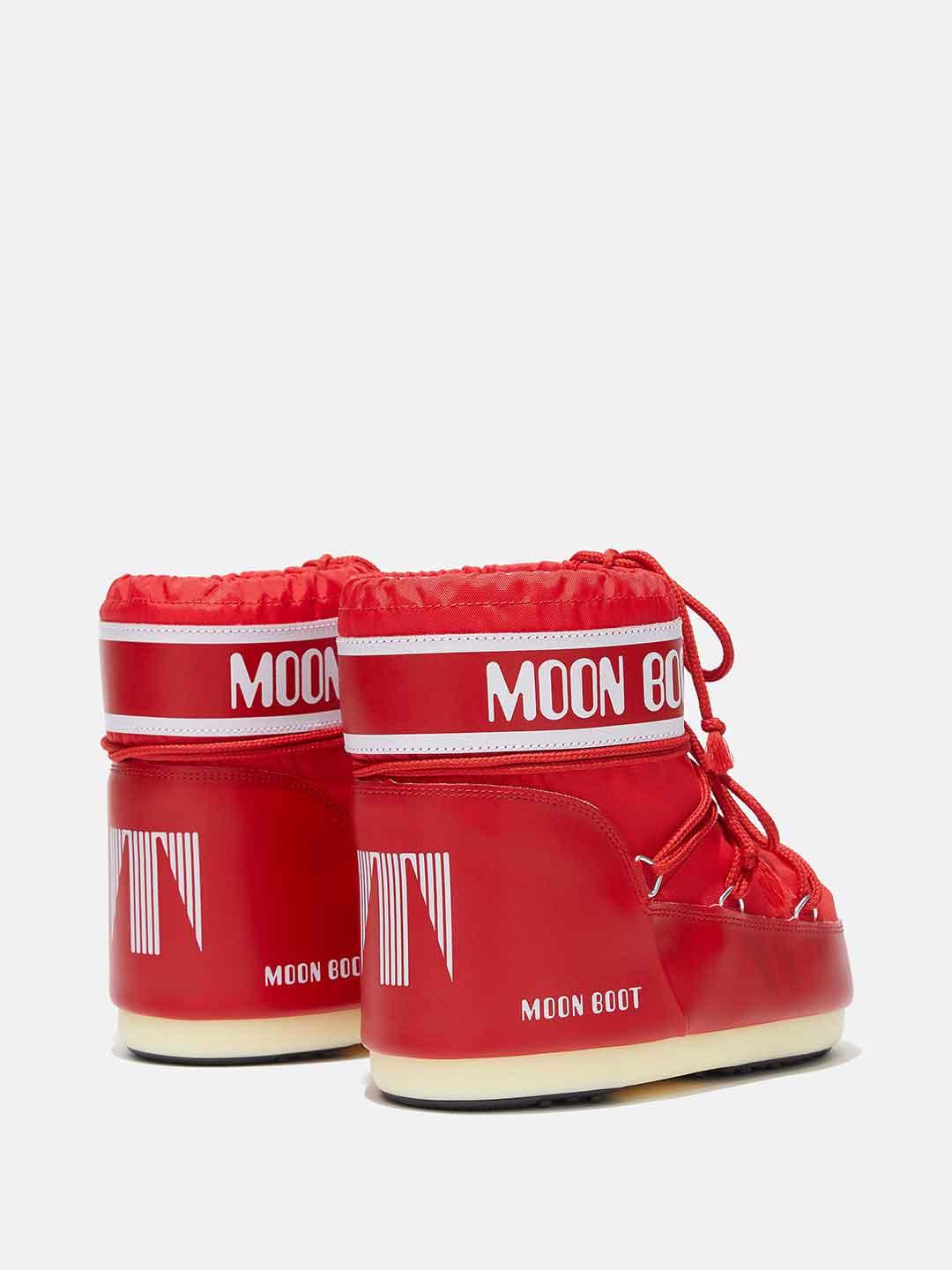 Moon Boot Icon Low stivale rosso in Nylon