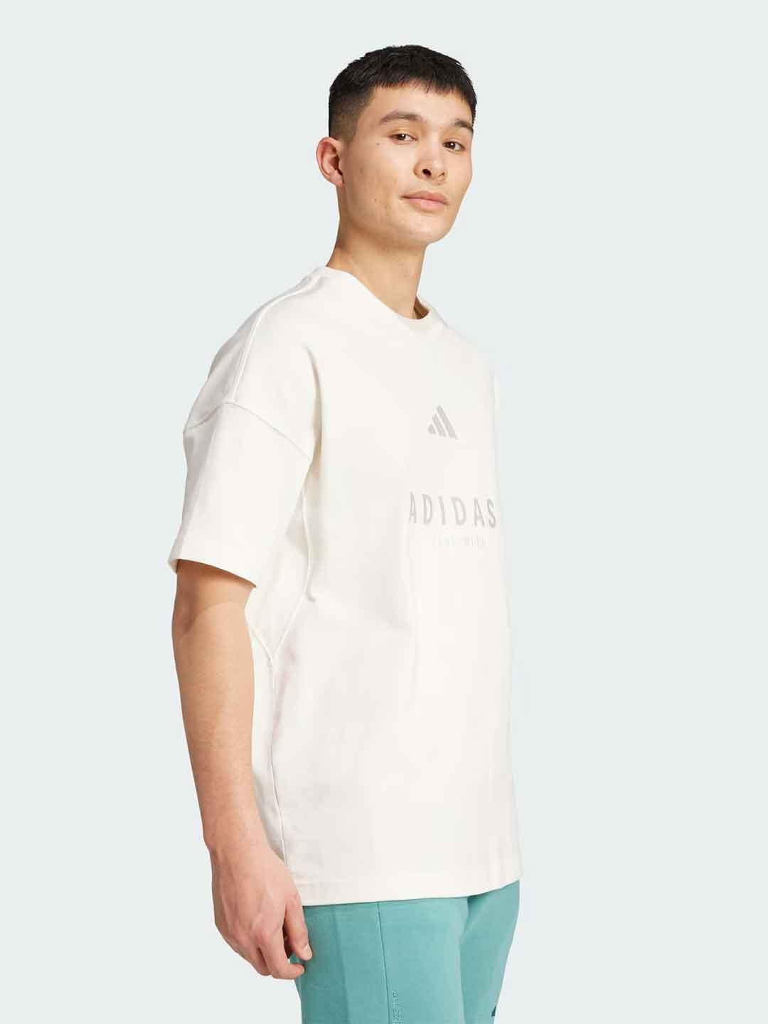 Adidas t-shirt panna grafica logo