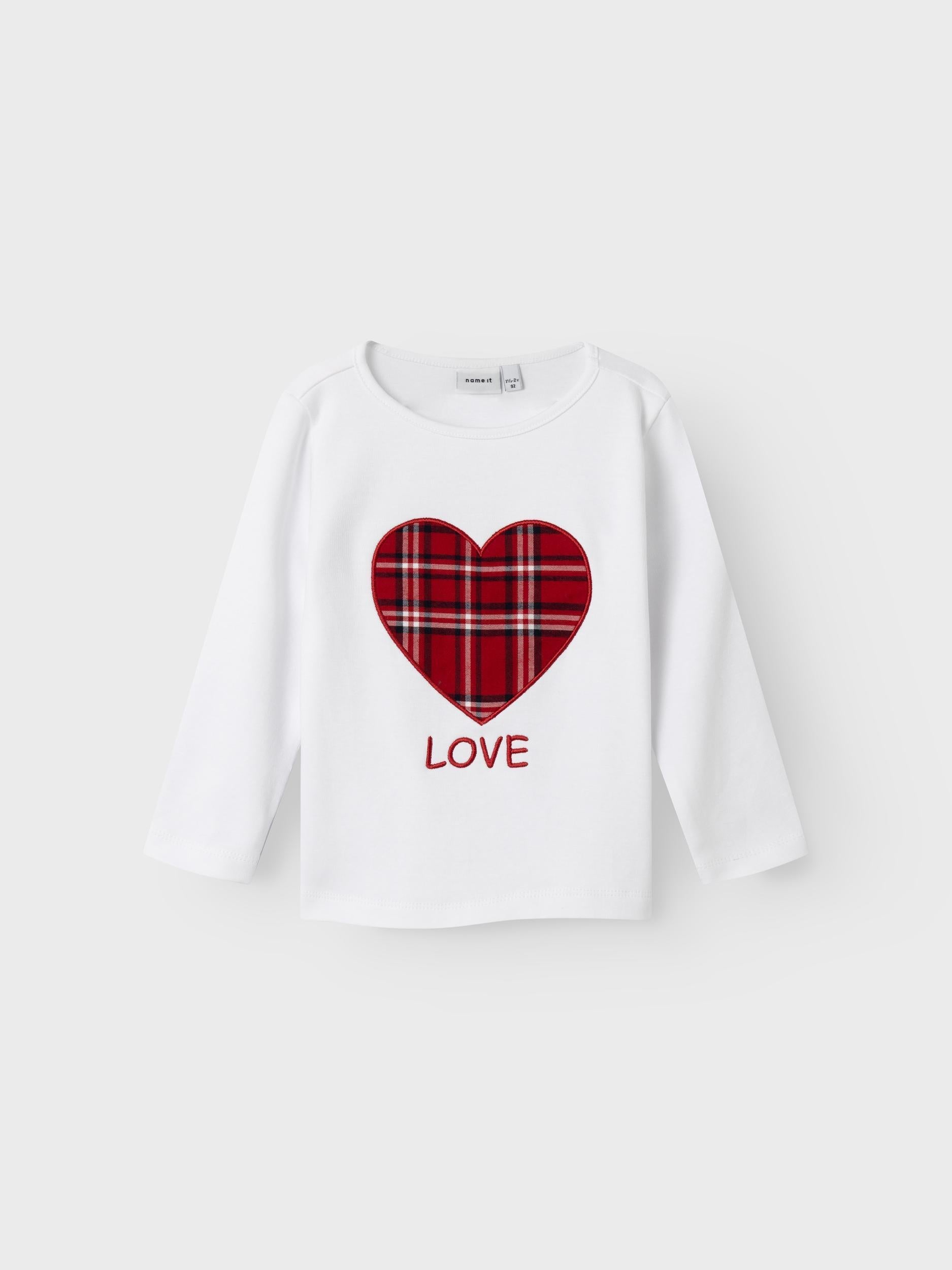 Name It maglia kids bianco con stampa cuore