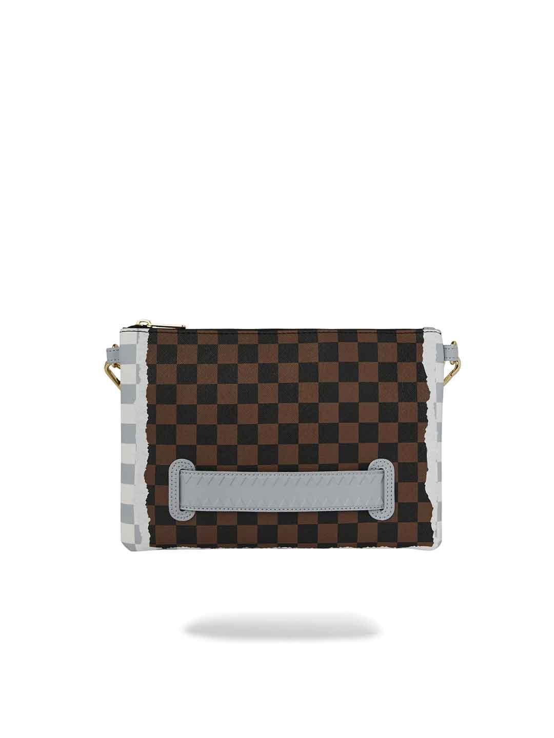 Sparyground pochette marrone e bianco