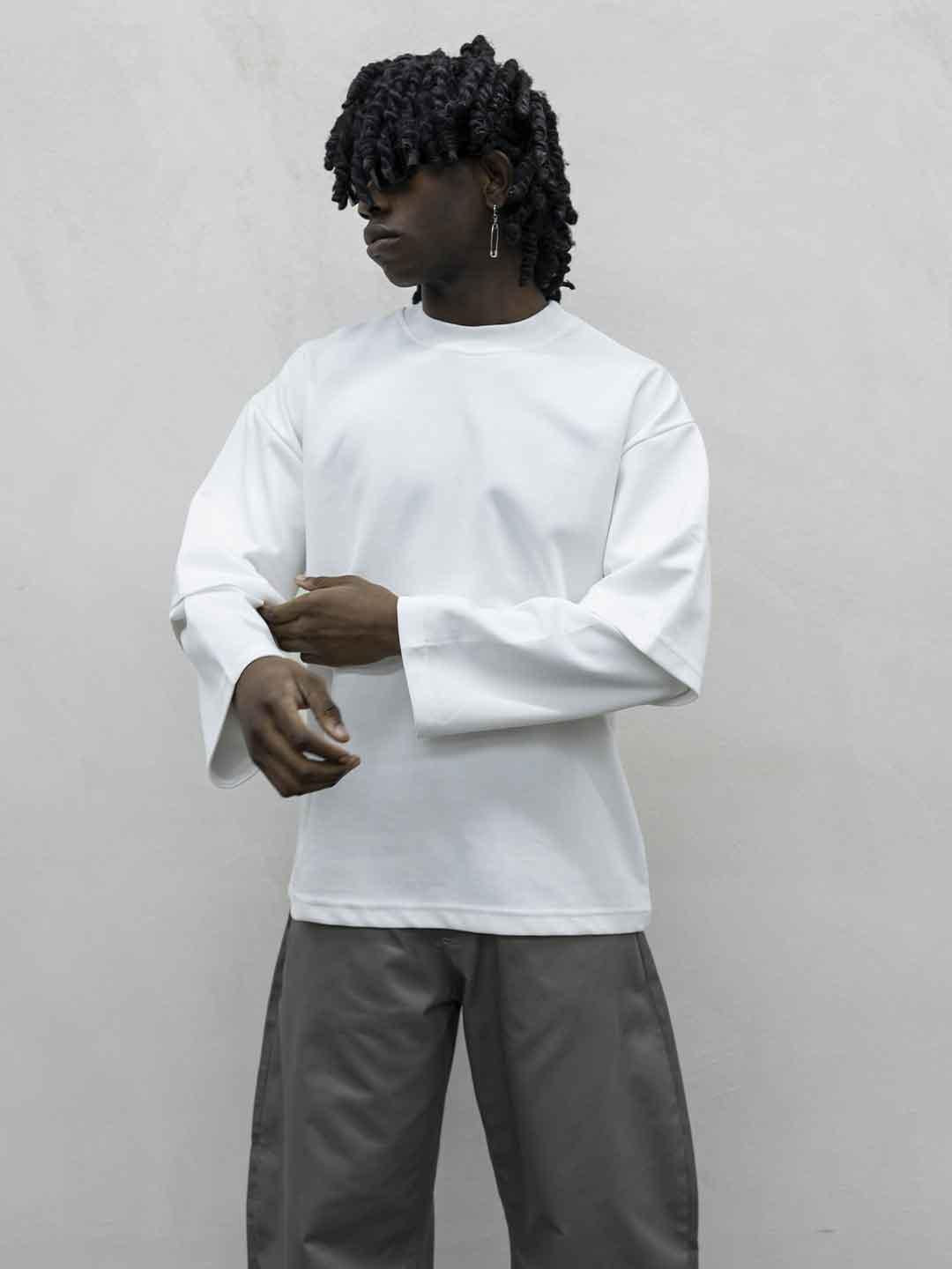 Present Day t-shirt bianco doppia manica