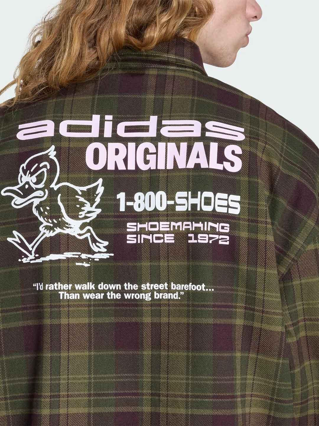 Adidas camicia verde con taschino