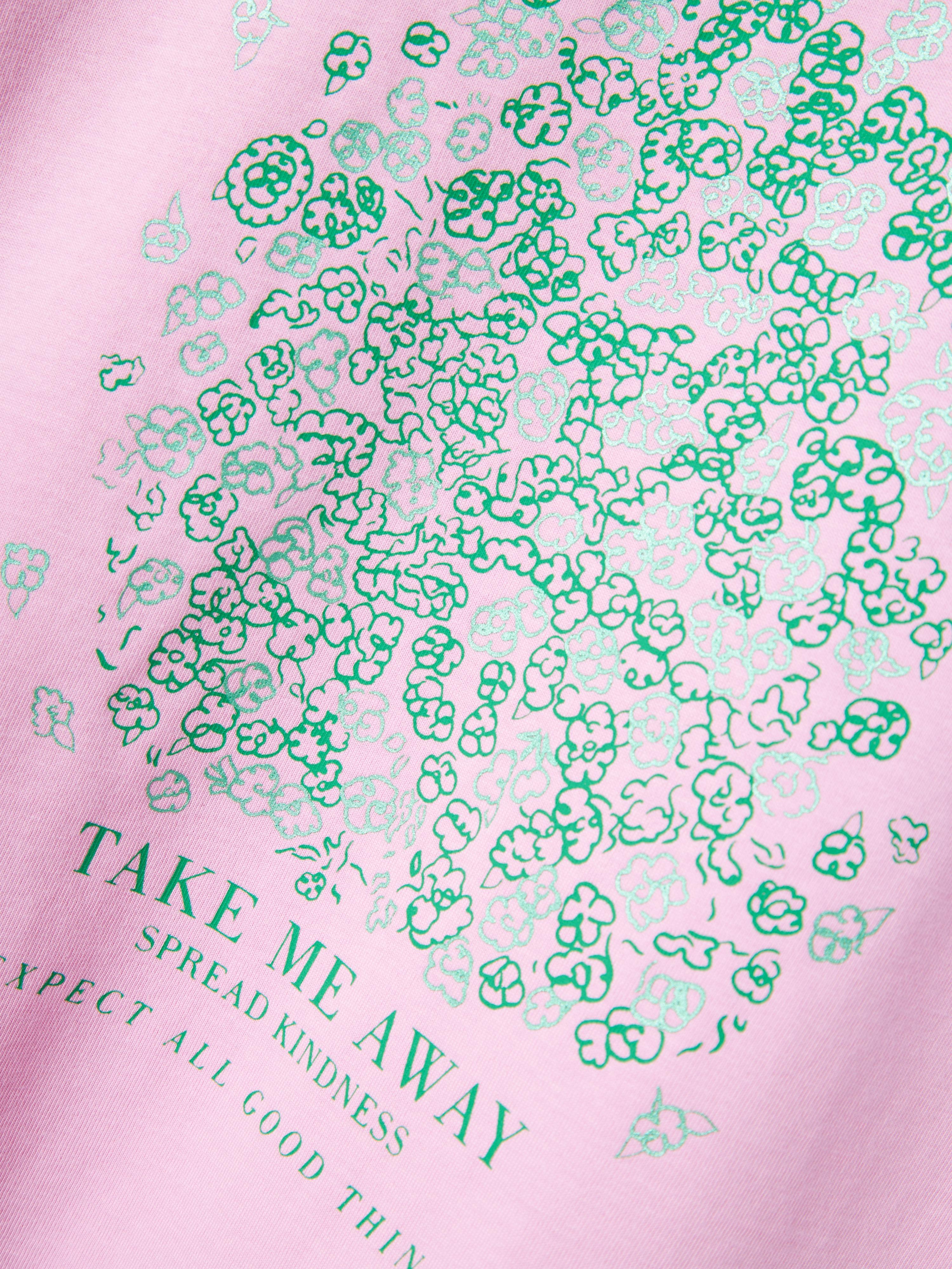Name It t-shirt kids rosa con stampa verde