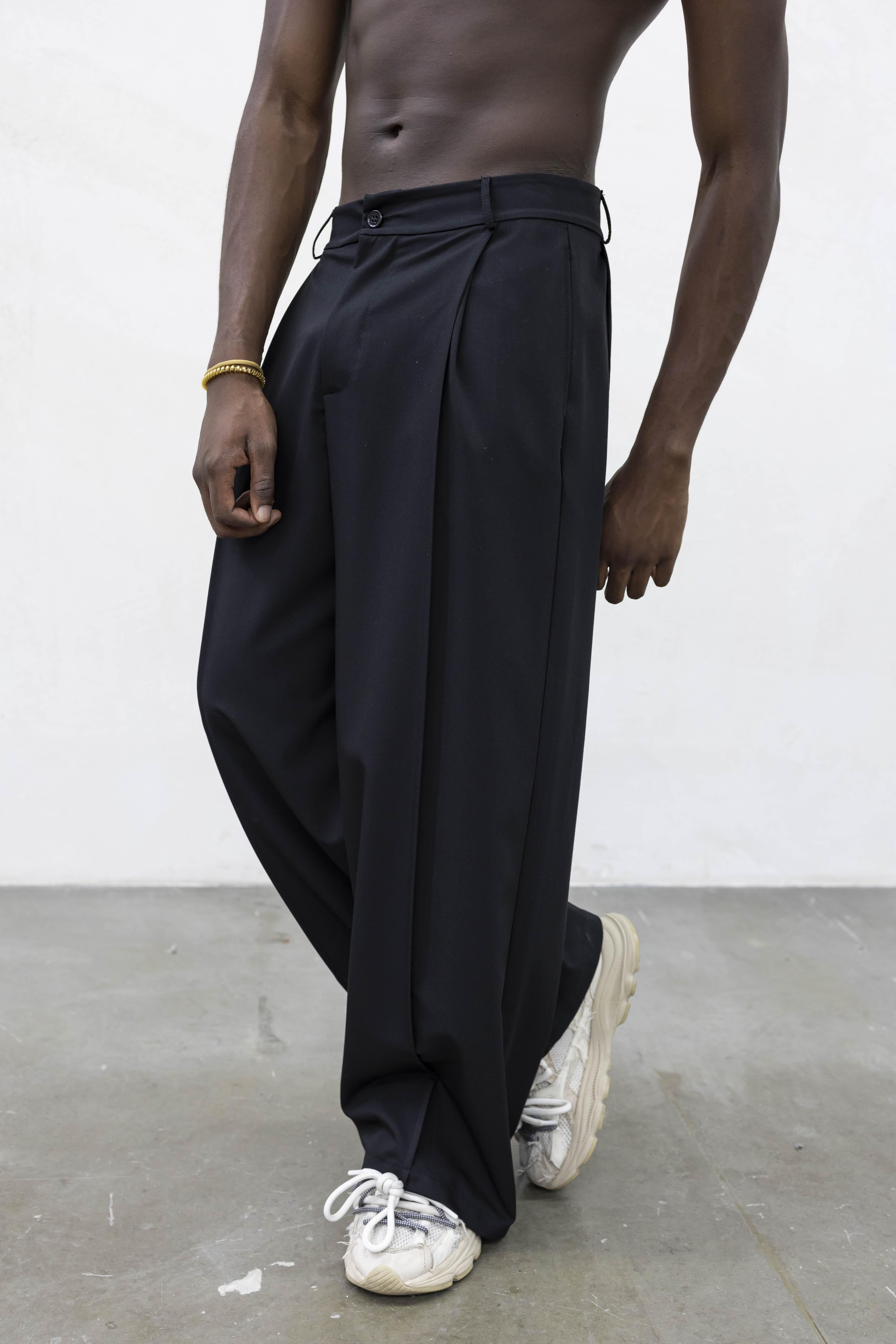 Present Day All Pinces pantaloni nero
