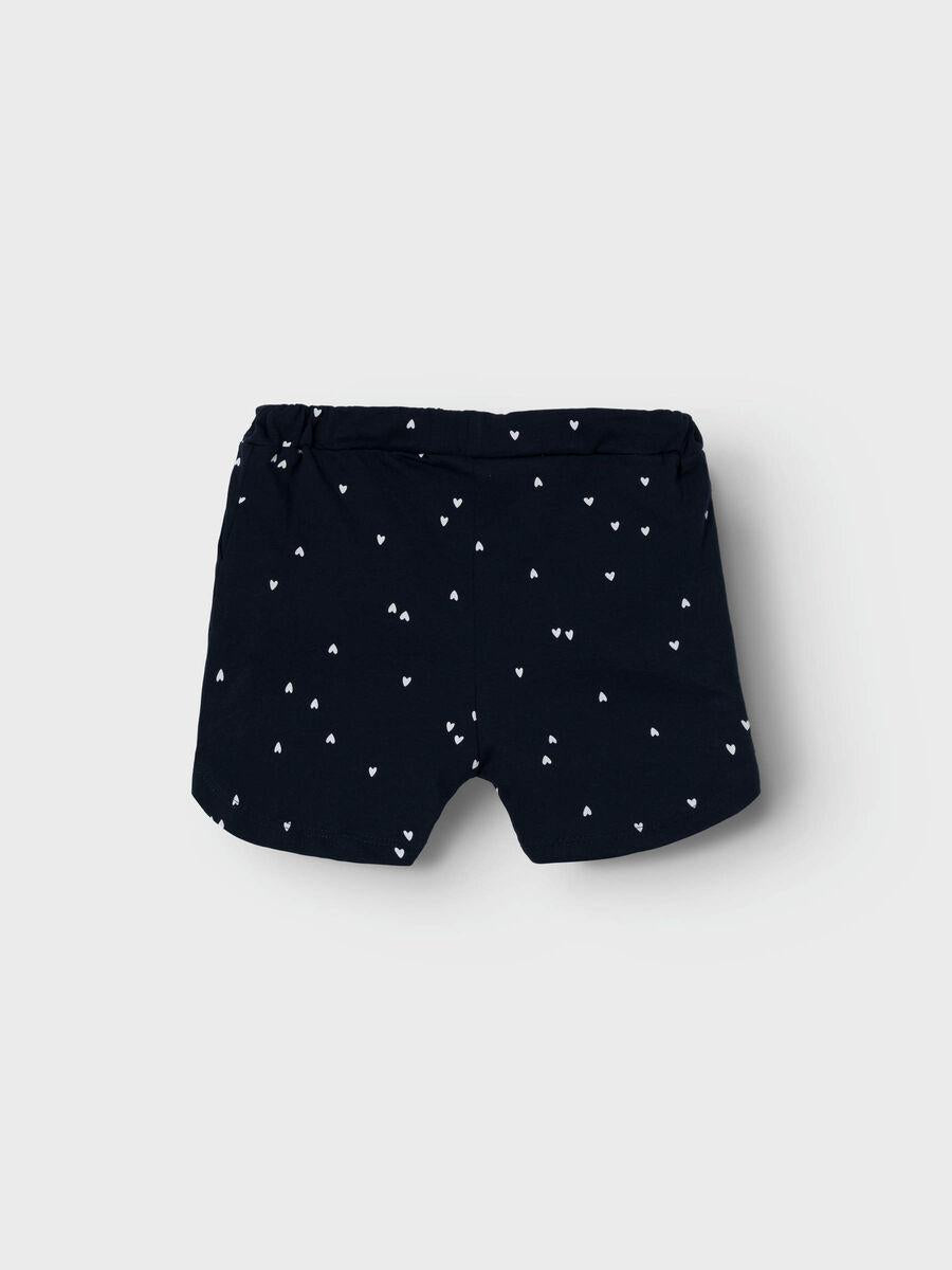 Name It kids shorts blu con cuori in contrasto