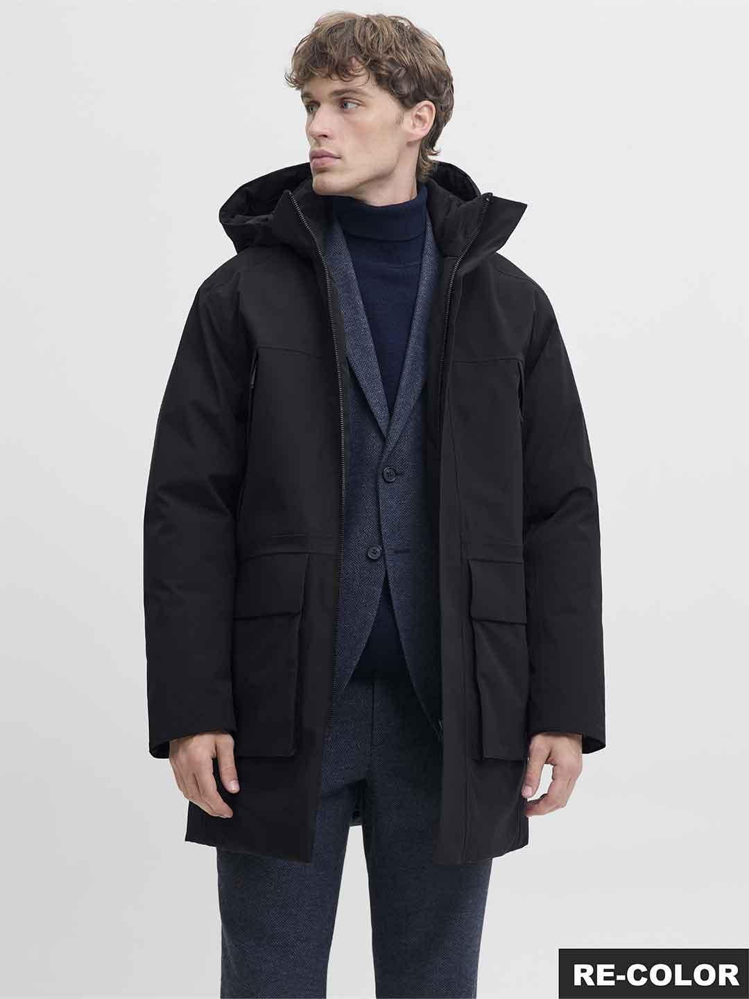 Jack & Jones giubbino nero lungo