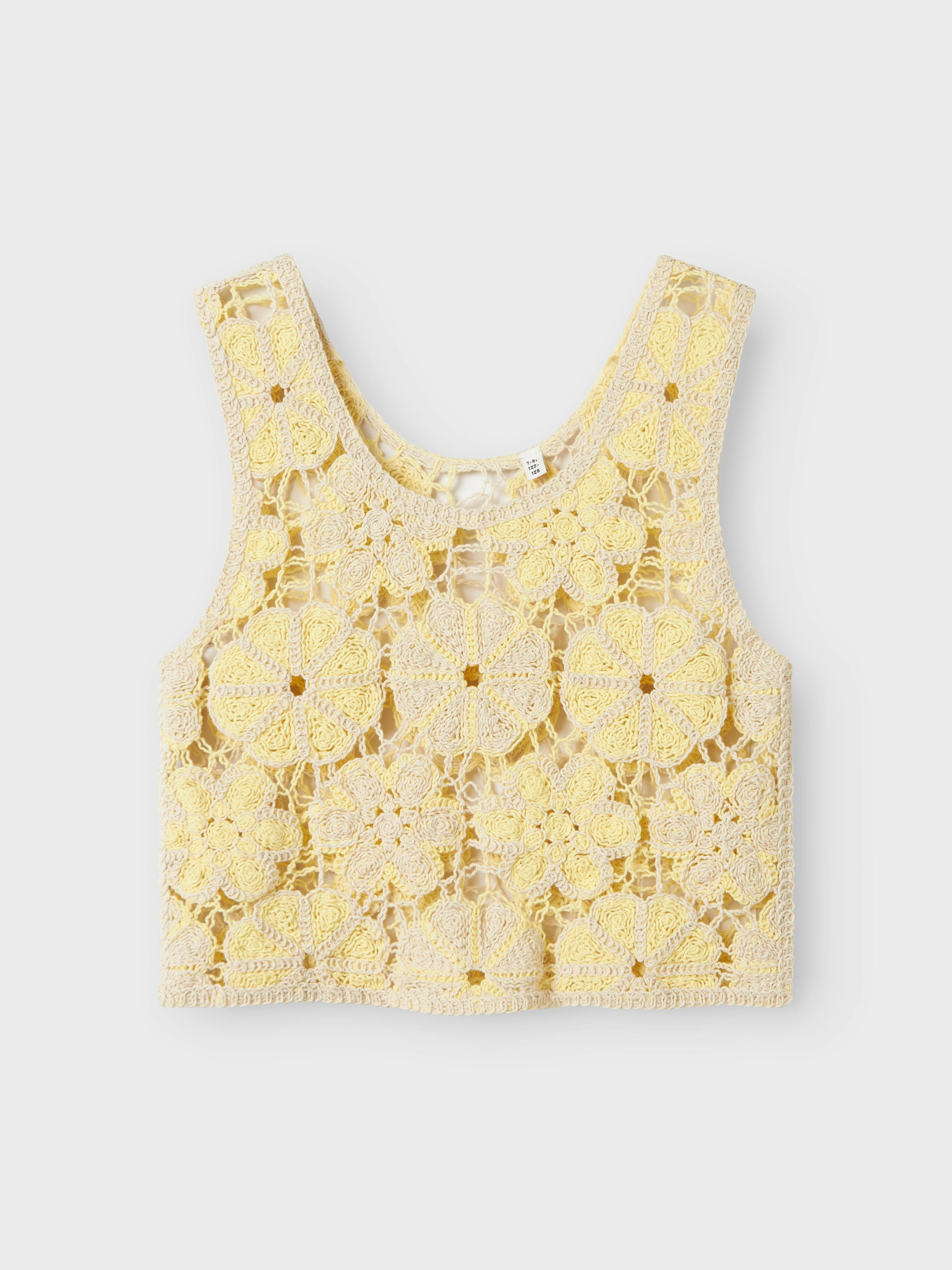 Name It canotta kids giallo con ricami