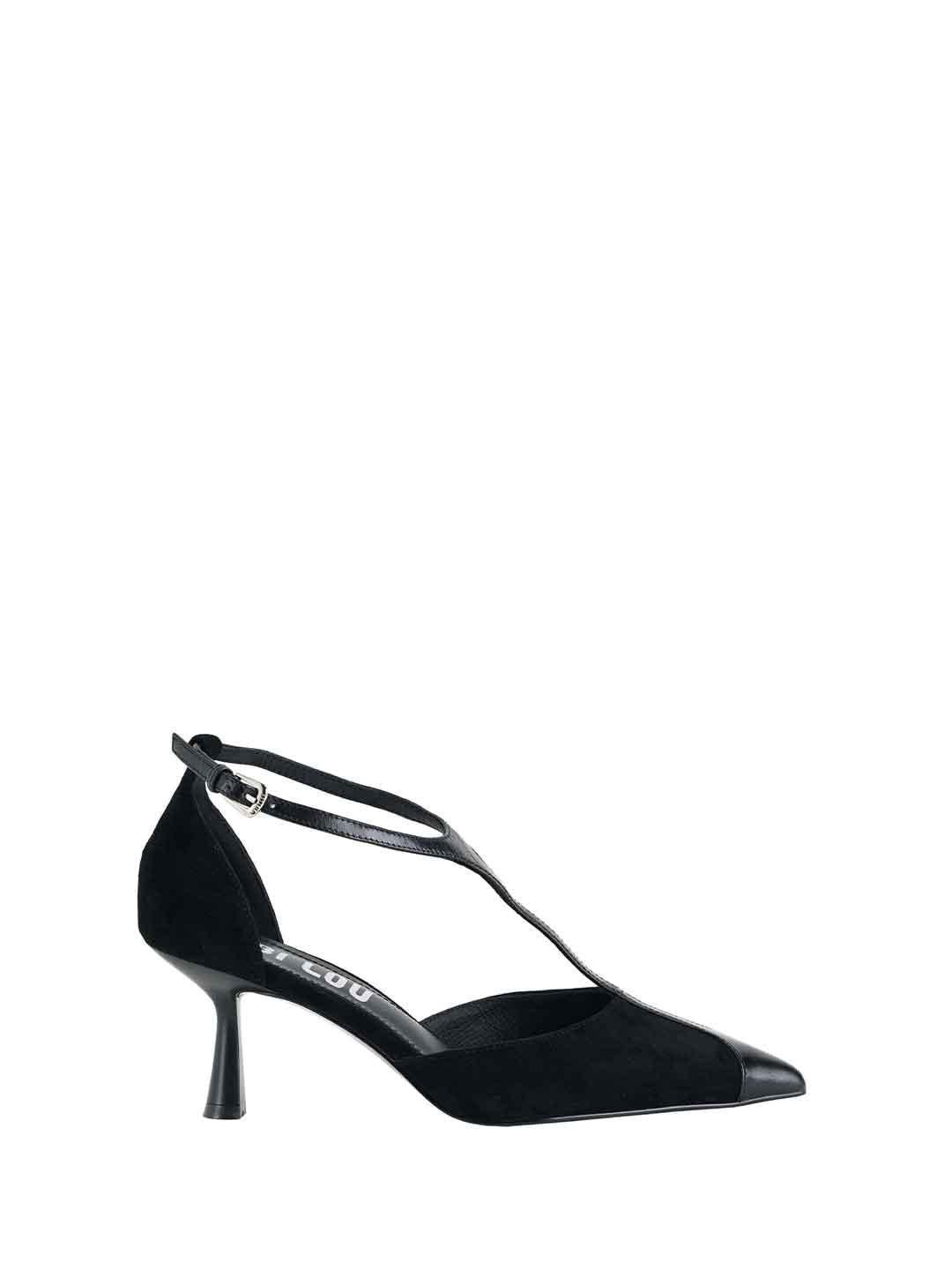 Bibi Lou Canna Pumps decolletè nero con punta in pelle