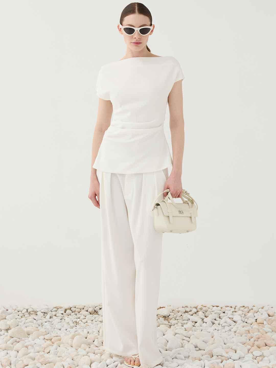 Eleh pantaloni bianco