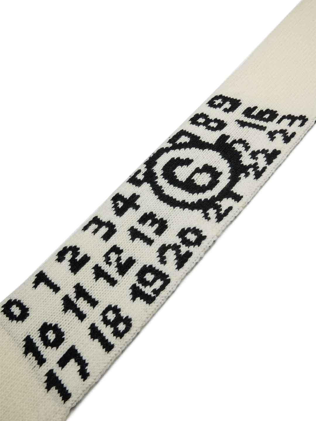 Maison Margiela sciarpa bianco con logo