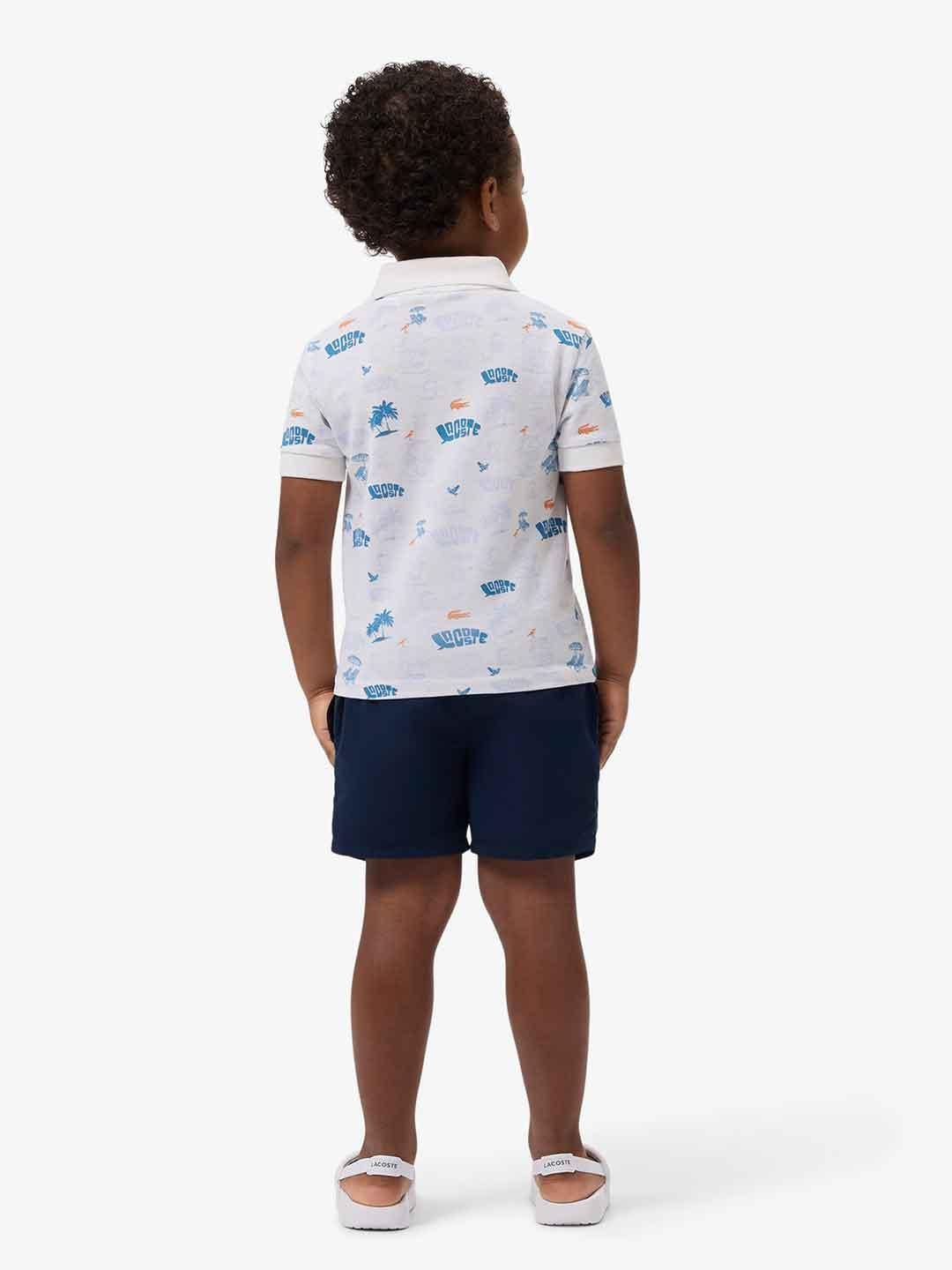Lacoste costume kids blu con logo