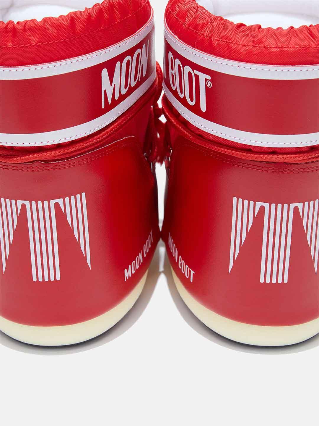 Moon Boot Icon Low stivale rosso in Nylon
