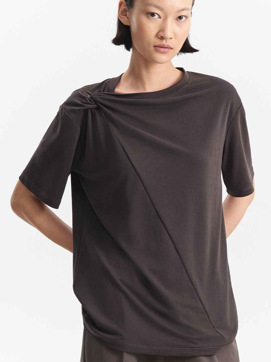 Eleh t-shirt antracite con nodo