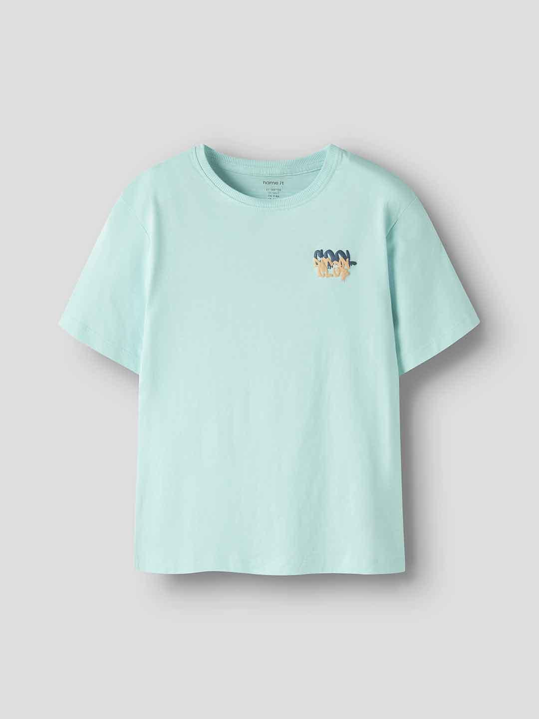 Name It t-shirt kids celeste con stampa